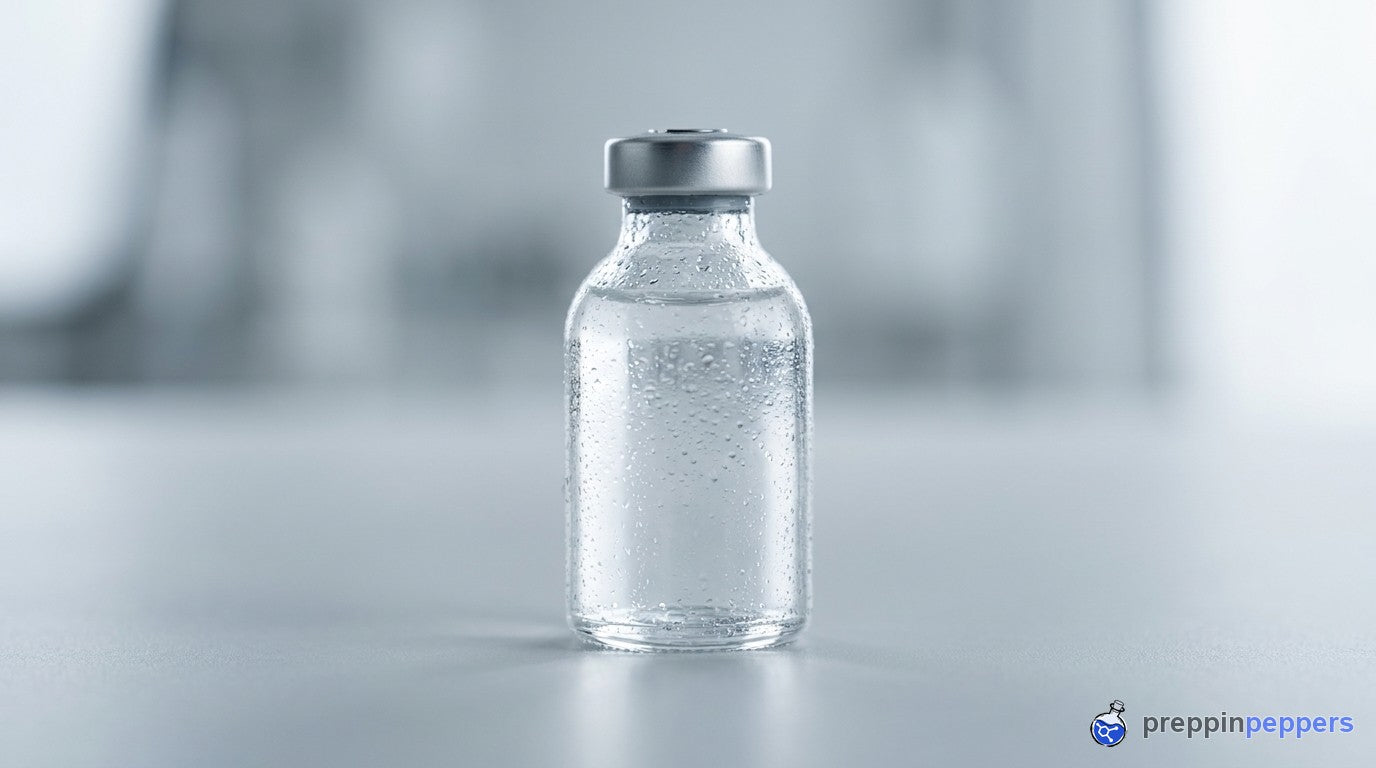 A vial of bacteriostatic water