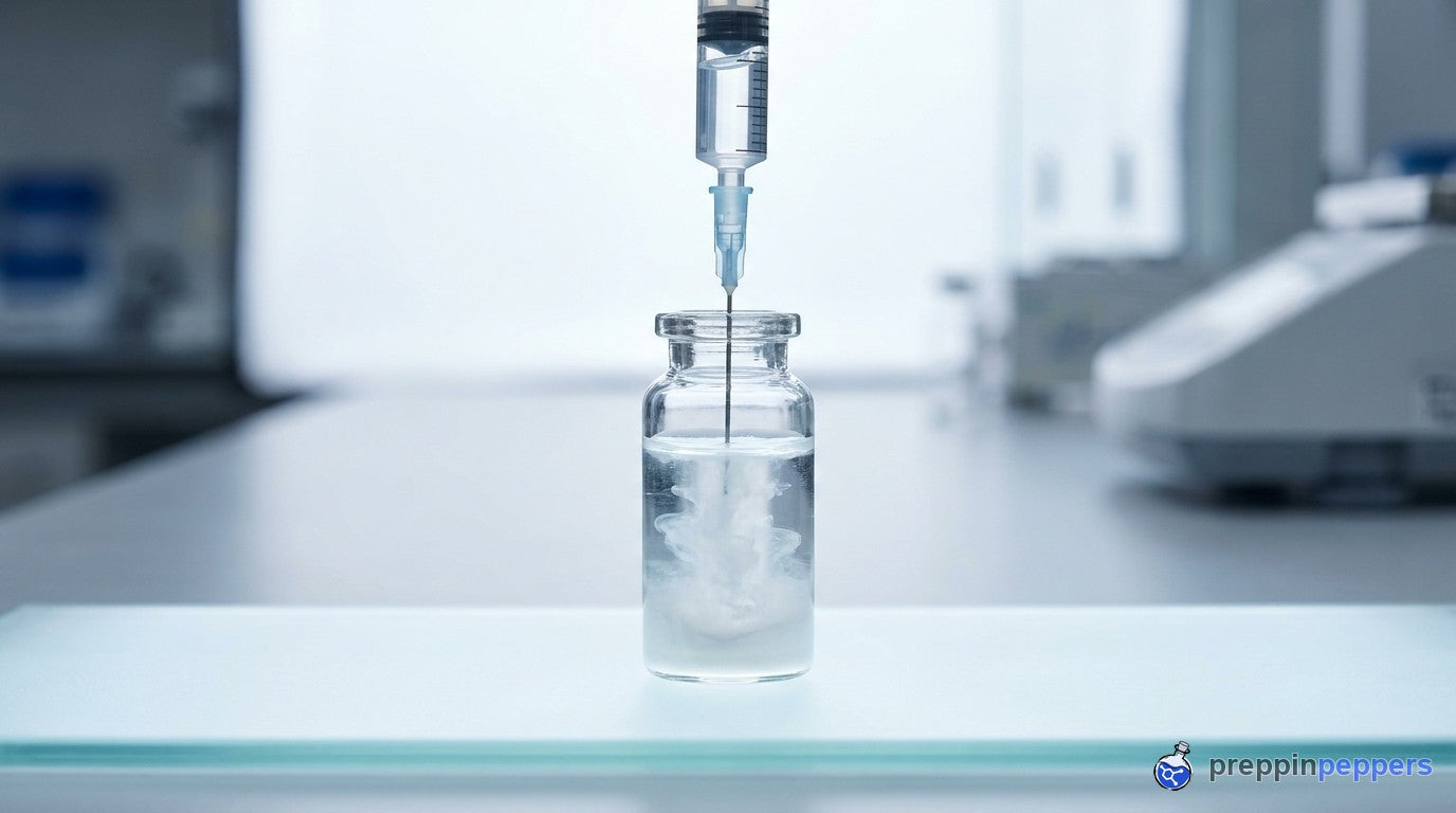 Diluent dissolving lyophilized powder during reconstitution
