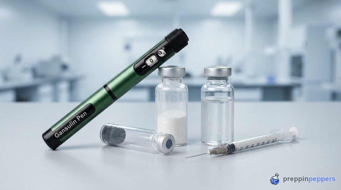 Reconstitution supplies with the green Gansulin pen