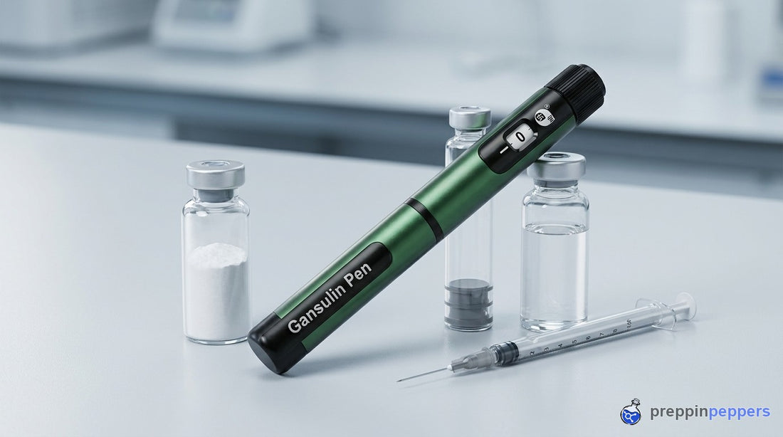 Reconstitution supplies with the green Gansulin pen