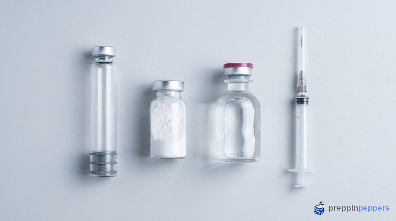 Reconstitution consumables arranged neatly