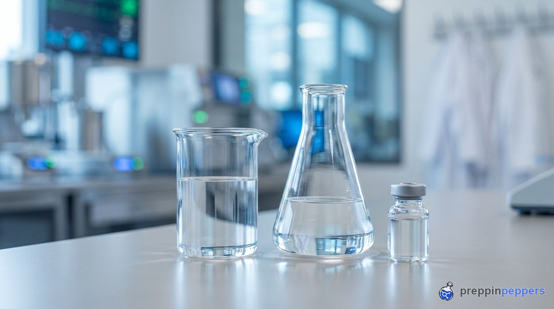 Retatrutide + Tirzepatide research vials on a lab bench