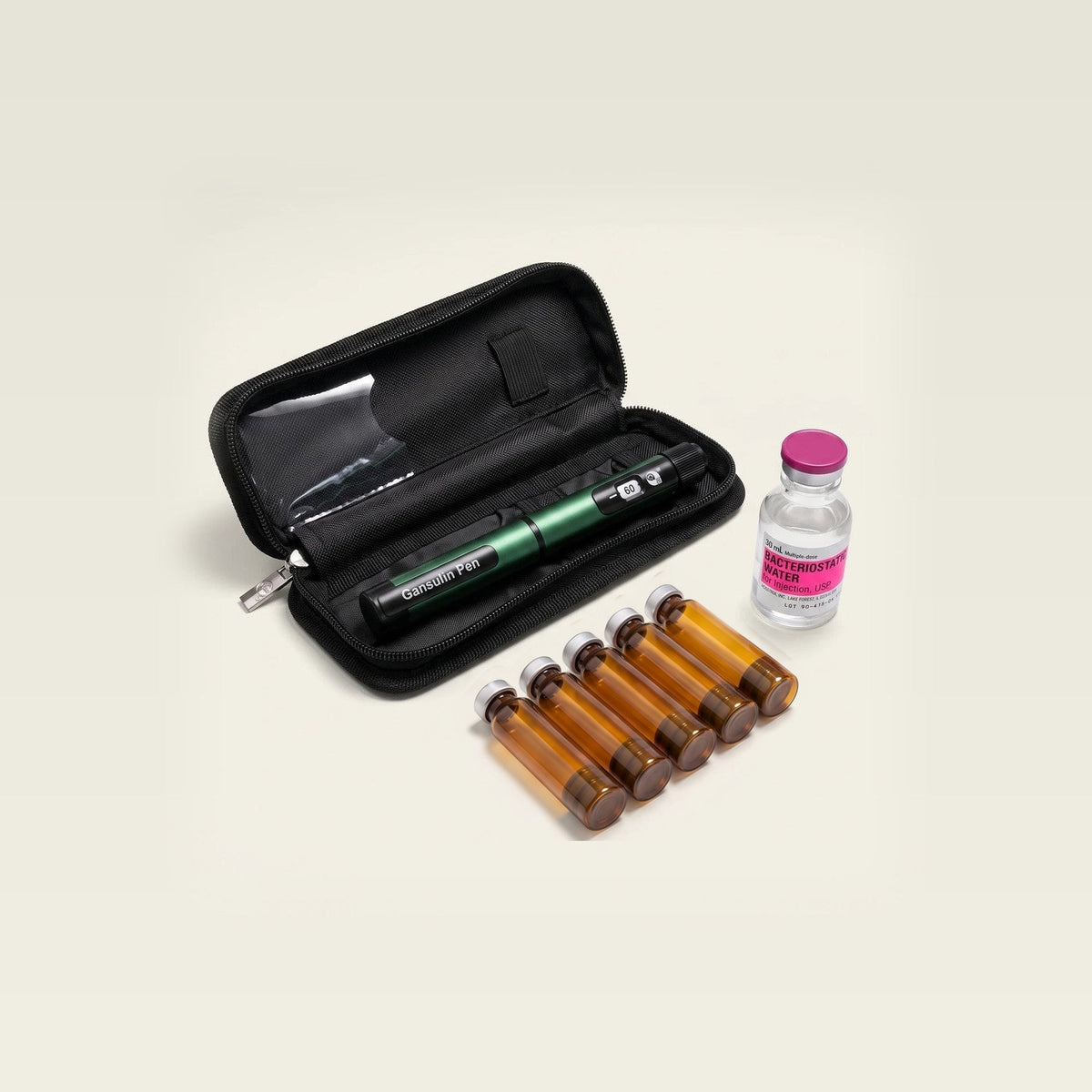 Gansulin Amber Starter Kit — Pen, Amber Cartridges & Bacteriostatic Water