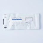 Paper back of the sealed cartridge pouch showing the self-sealing sterilization pouch print, EO and steam indicators, and ISO marking
