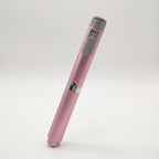 Pink V2 Peptide Pen, reusable 60-unit pen with needle shield, dose counter showing 2.5, angled on a pale studio background