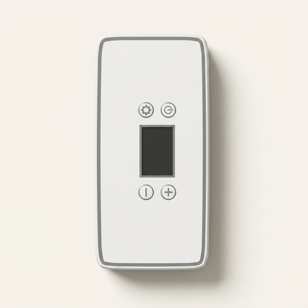 Lid control panel with temperature display