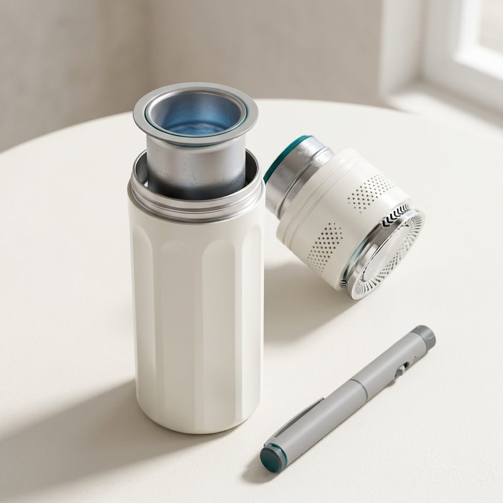 Pen cooler with chrome cap module removed