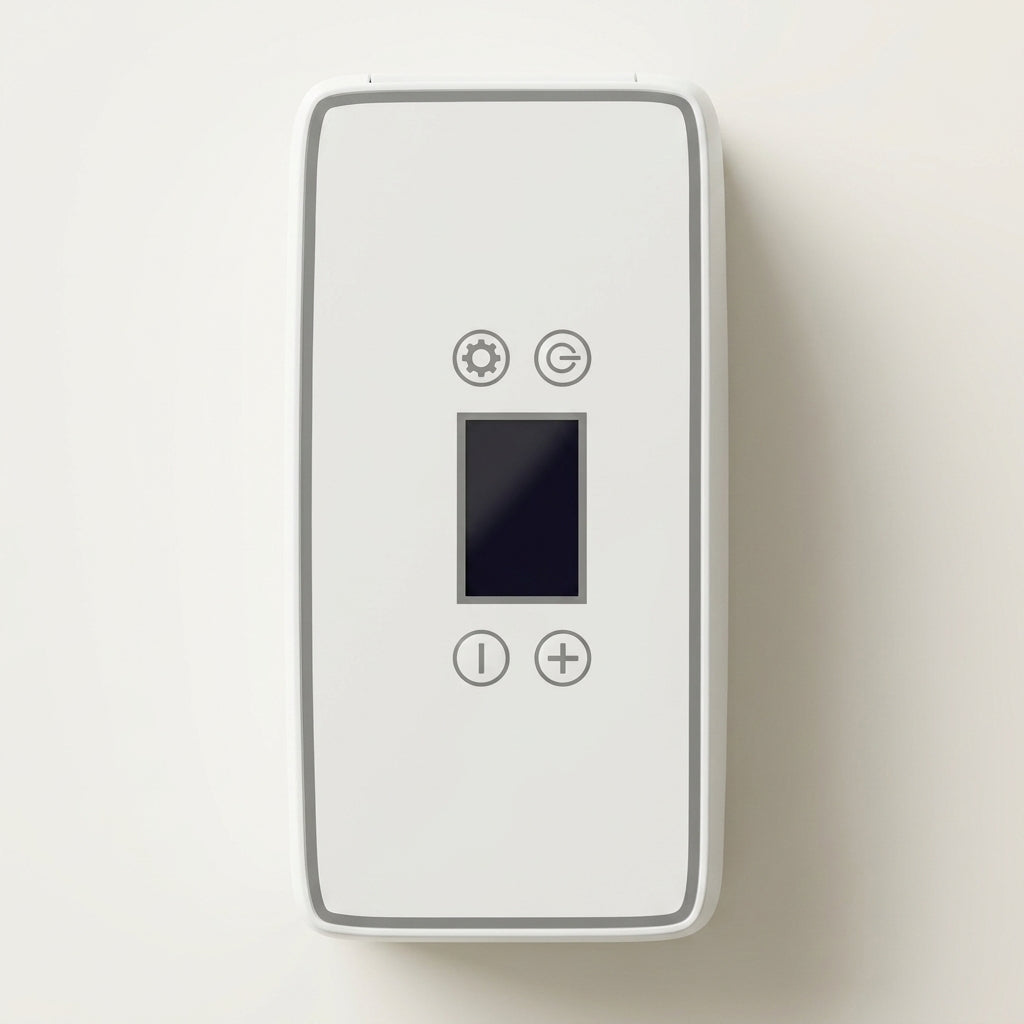 Lid control panel with temperature display