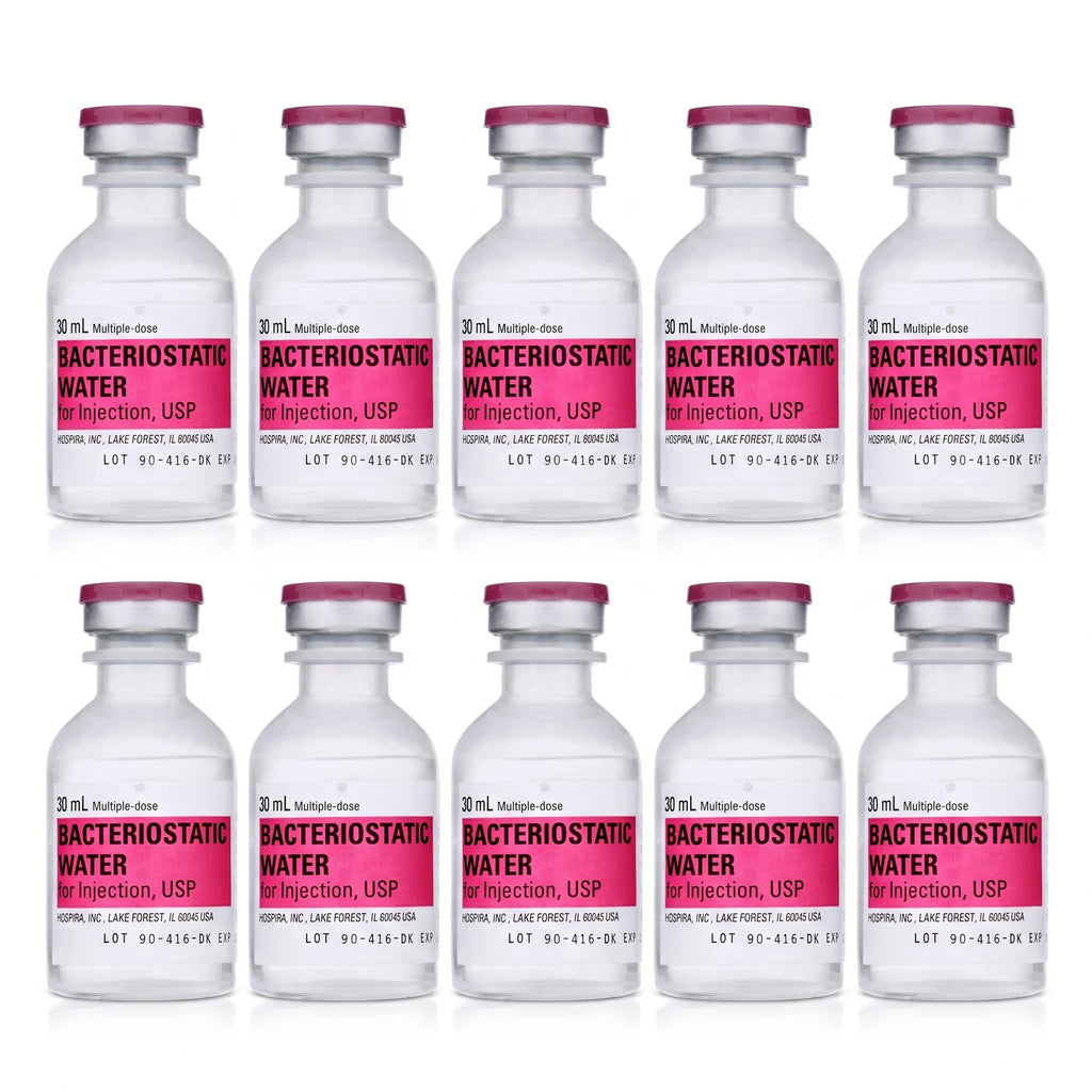 Ten 30 ml bacteriostatic water vials