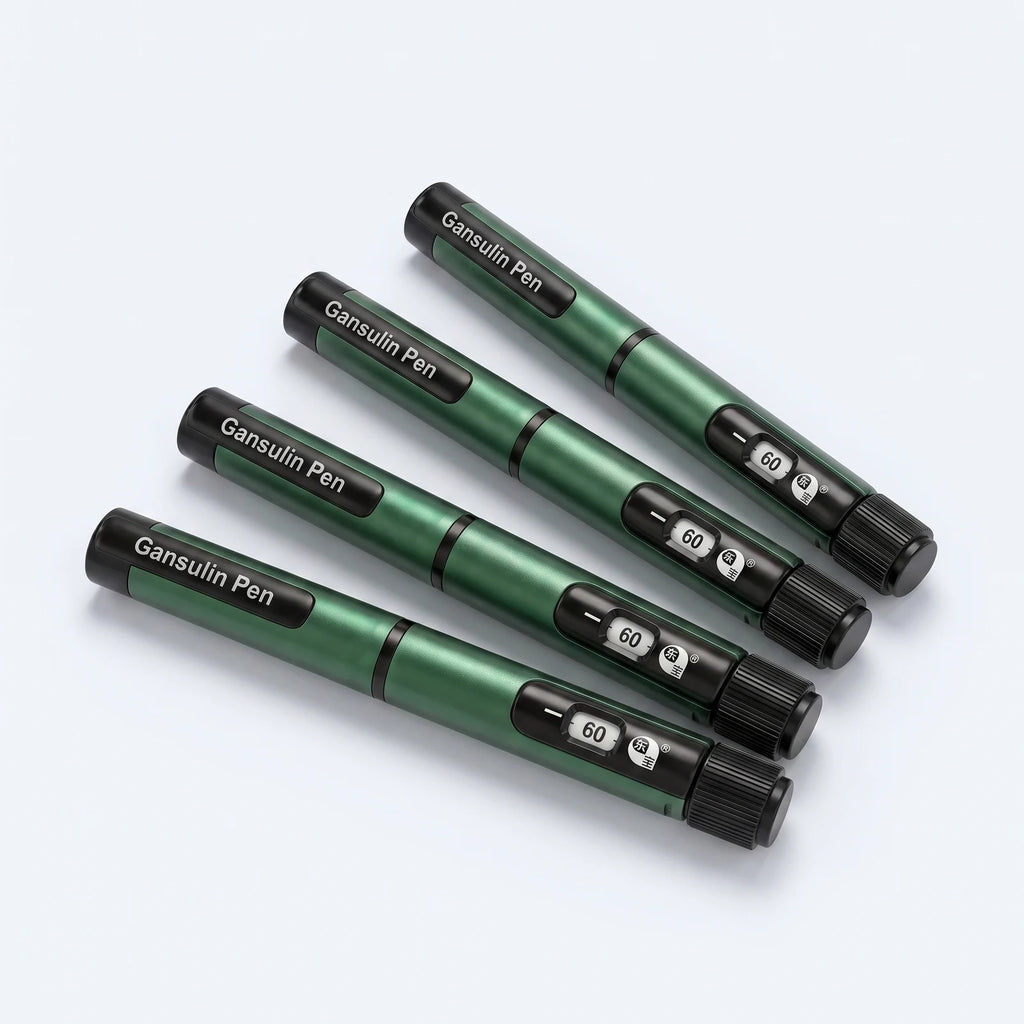 Four Gansulin metal pens