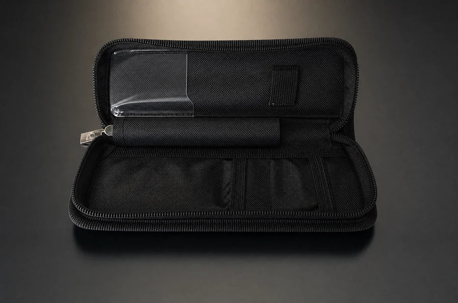 Zip case open — interior